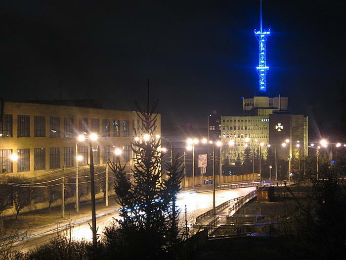 Улица Шевченко ночью, Харьков