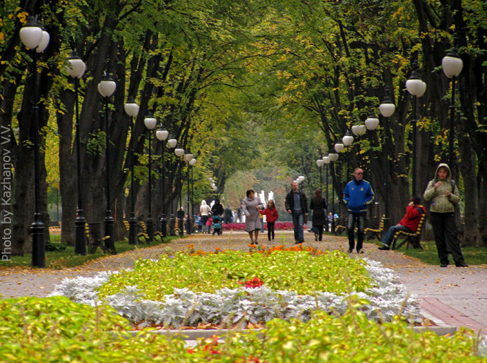 Аллея парка, бульвар Юрьева