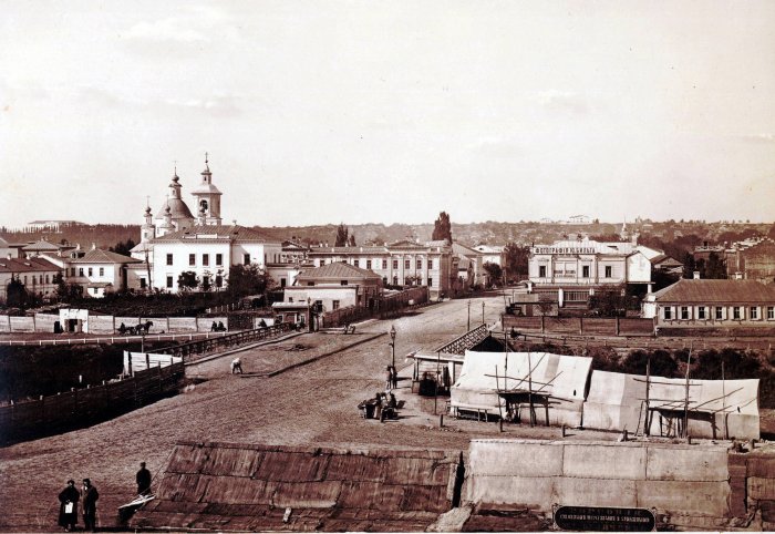 Харьков, 1879 г. Вид на Лопанский мост, Полтавский Шлях Харьков, 1879 г. Вид на Лопанский мост, Полтавский Шлях